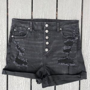 Charcoal black American Eagle high waisted shorts!